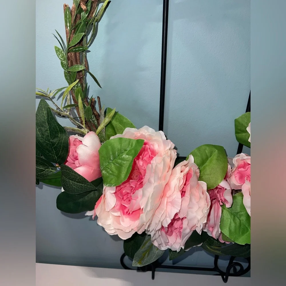 💐NWT Bright Ideas Peonies Wreath 20”